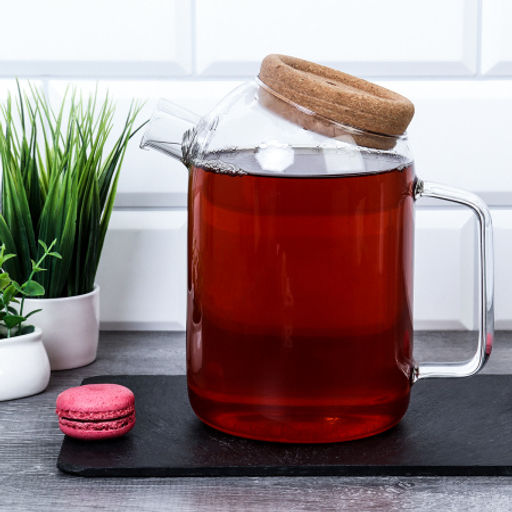 Чайник заварочный 1200 мл с ситом и пробковой крышкой / GT-35-39 /уп 36/ - Галеонтрейд фото 8