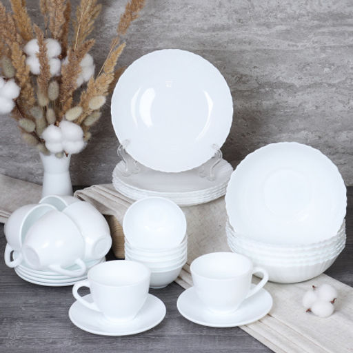 Столовый набор 30 предметов с розетками / GB220/12 (WHITE) / уп 1 - Галеонтрейд фото 2