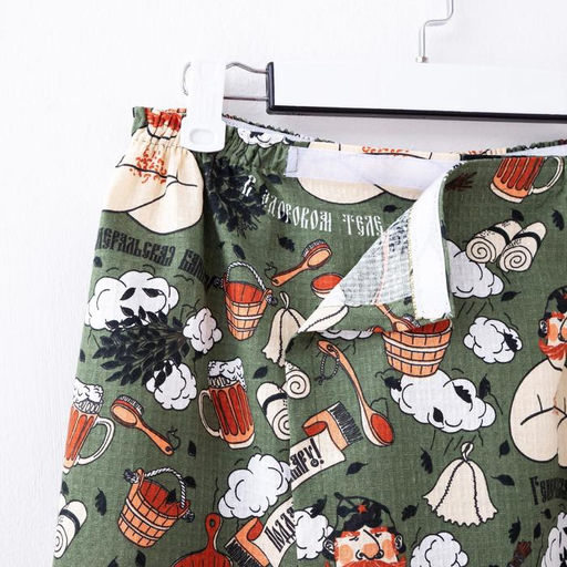 Полотенце банное Этель Генеральская банька килт 75х144см, вафля 200г/м2, 100% хлопок  фото 3