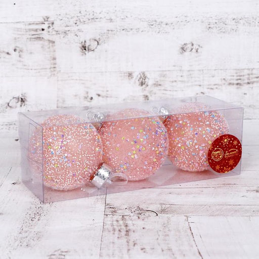 Ёлочные игрушки Снежное царство, шары новогодние, d=8 см, набор 3 шт. - Зимнее волшебство фото 2