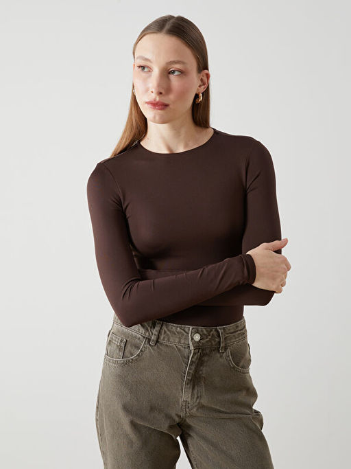 Bisiklet Yaka Kad?n Bodysuit