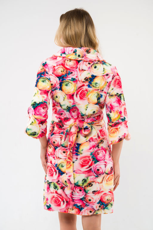 Халат женский из ультрасофта Светлана цветы - Амадэль фото 14