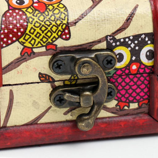 Шкатулка для украшений «Сундучок. Совята», дерево, 6×8×5.5 см