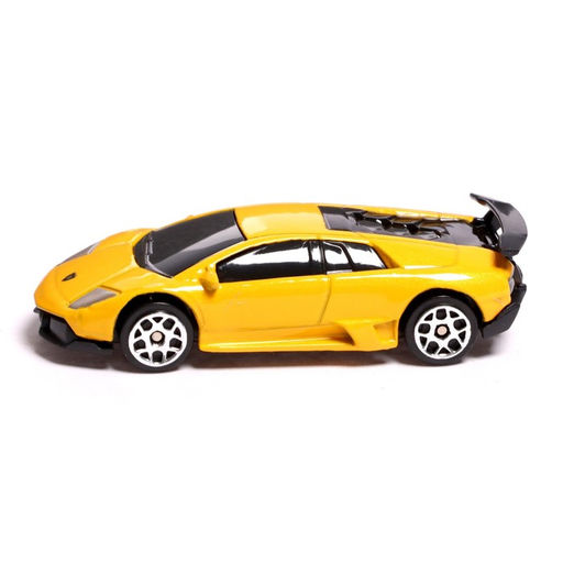 Машина металлическая LAMBORGHINI MURCIELAGO LP 670-4 SV, 1:64, цвет жёлтый - Автоград фото 2