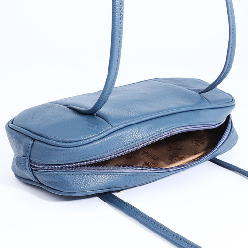 Сумка женская TEXTURA, саквояж, средний размер, цвет синий  фото 6