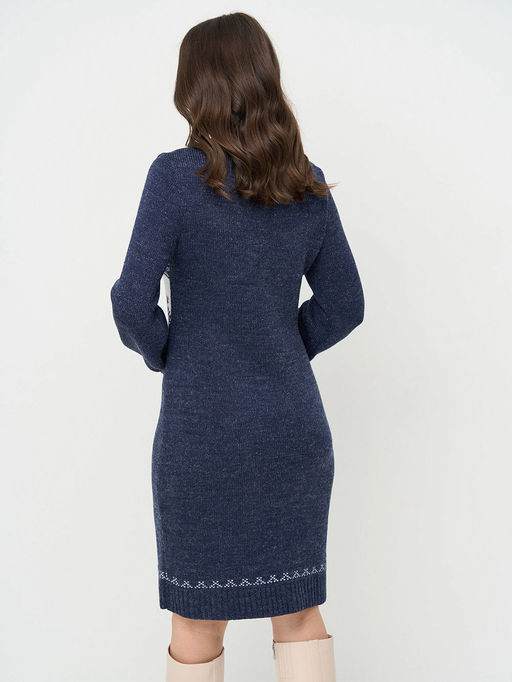 Платье женское 5252-2489. 189/10480 т.синий/молоко