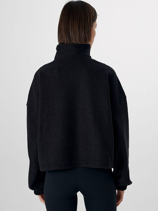 Свитшот женский черный из флиса