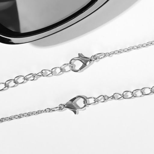 Кулоны парные «Сердечко с пандами», 45 см, цвет чёрный/белый в серебре