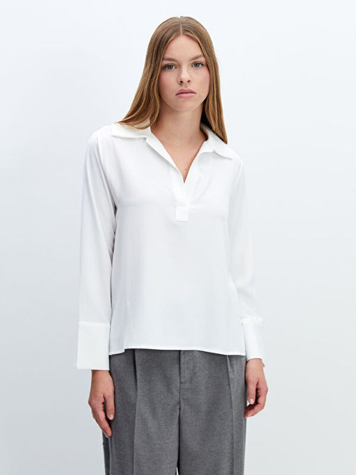 G?mlek Yaka Kad?n Bluz