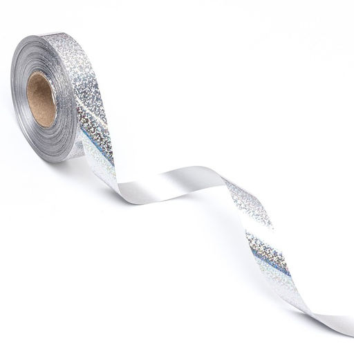 Цена за 4 шт. Лента голографические для декора и подарков, серебро, 2 см х 50 м - Simaland фото 3