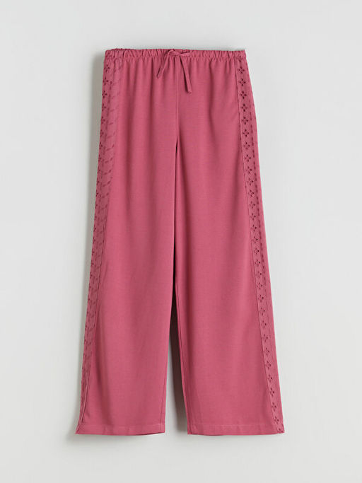 Beli Lastikli Desenli K?z ?ocuk Pantolon