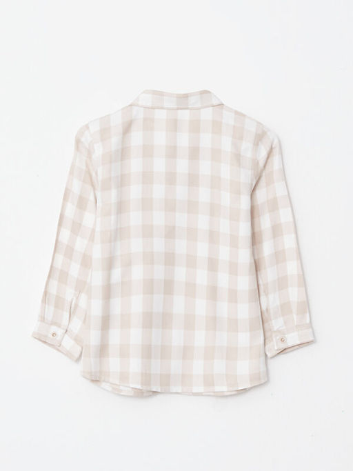 Uzun Kollu Ekose Desenli Erkek Bebek G?mlek