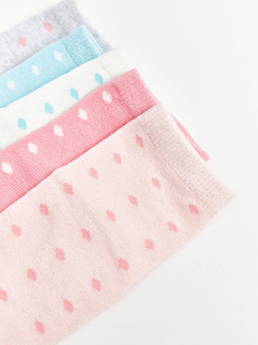 Bask?l? K?z Bebek Soket ?orap 5li - Waikiki фото 3