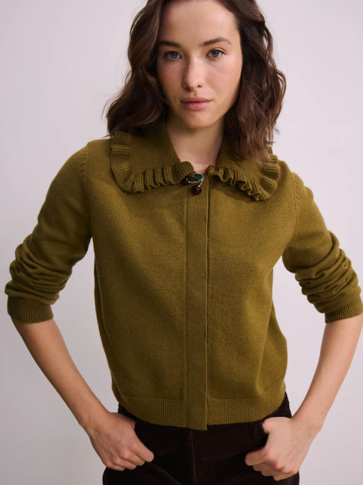 Вязаный кардиган с декоративной пуговицей / Zarina