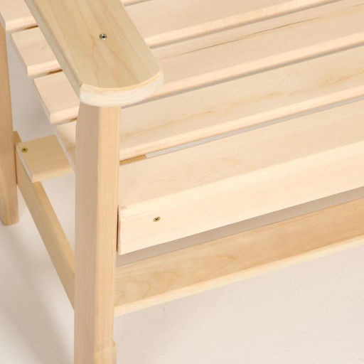 Скамейка для бани и дачи, деревянная, наличник, с подлокотниками, «Добропаровъ»