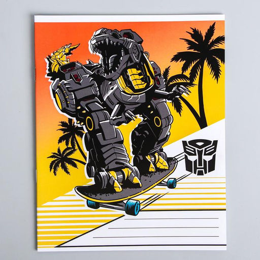 Цена за 10 шт. Тетрадь 12 листов, клетка, Трансформеры, 5 видов МИКС, Transformers - Hasbro фото 3