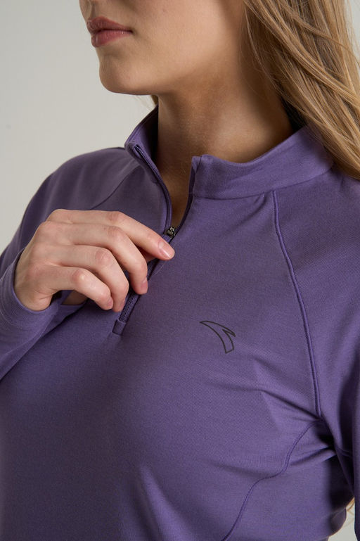 Лонгслив half-zip Фиолетовый ANTA RUNNING LS Tee фото 8