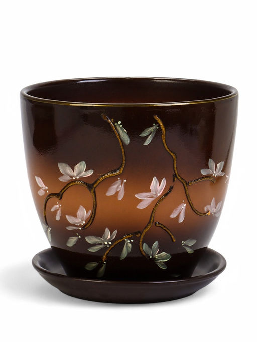 Горшок для цветов Миндаль, керамика, с поддоном, набор 4 шт.: 400 мл, 1 л, 2.5 л, 5 л - Simaland фото 2