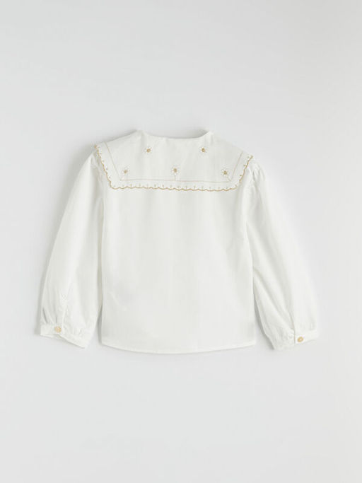 ?i?ek Nak??l? K?z ?ocuk Poplin G?mlek