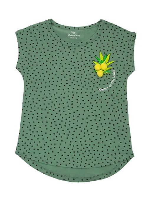 CRB wear/CSJG 63140-34-323 Футболка для девочки,оливковый/Ex.Cherubino