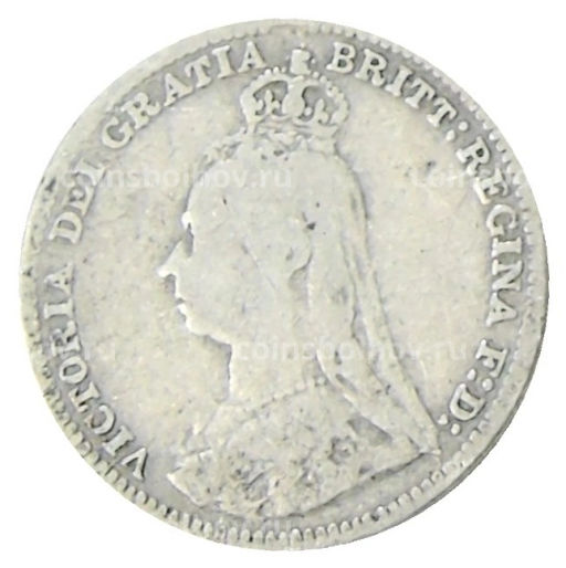 3 пенса 1890 года Великобритания