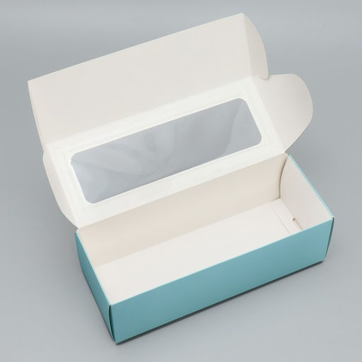 Цена за 5 шт. Коробка для кондитерских изделий с окном «Новогодняя», 26 х 10 х 8 см