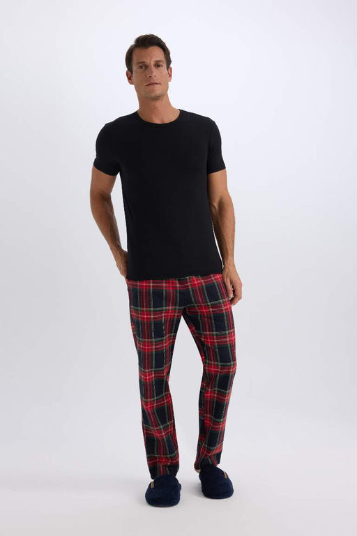 Premium Slim Fit Dar Kesim Bisiklet Yaka K?sa Kollu Modal Ust - Defacto фото 3