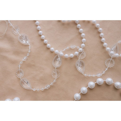 Бусы на нитях, 15 мм, 9±1 м, прозрачные