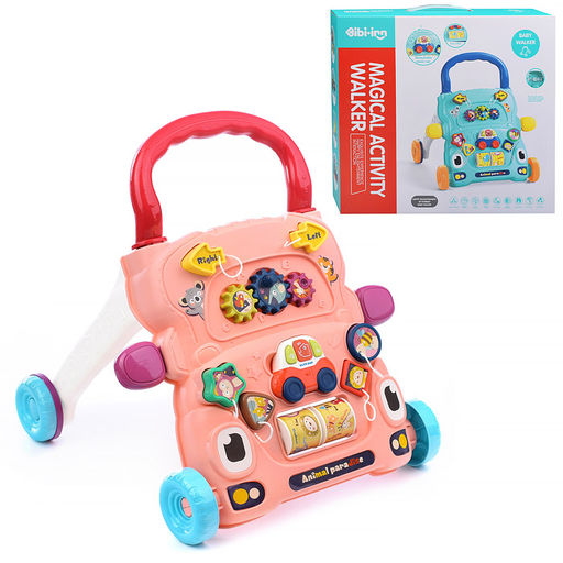 Игровой центр-Каталка "Забавная прогулка" розовые, в коробке