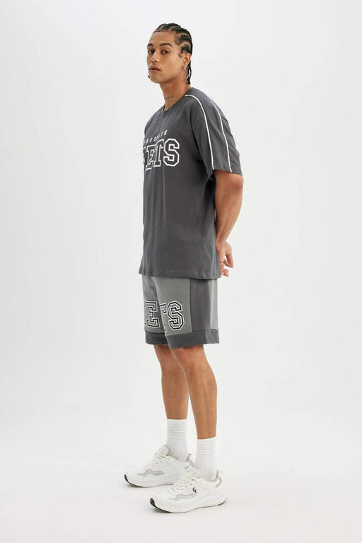 DeFactoFit Футболка Oversize с круглым вырезом и короткими рукавами NBA Brooklyn Nets  фото 2