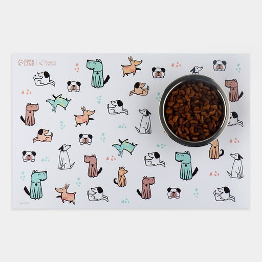 Коврик под миску «Собачья радость», 43×28 см