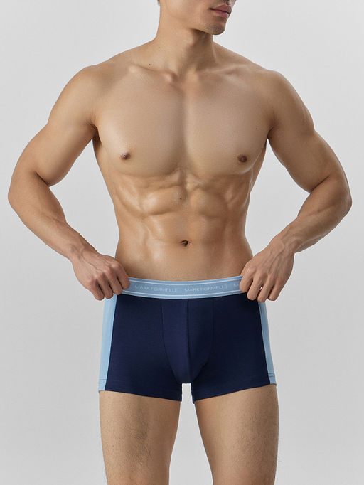 Цена за 2 штуки! Трусы боксеры мужские синие - Mark formelle фото 2