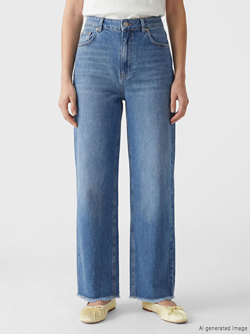 Barrel Fit Kad?n Jean Pantolon