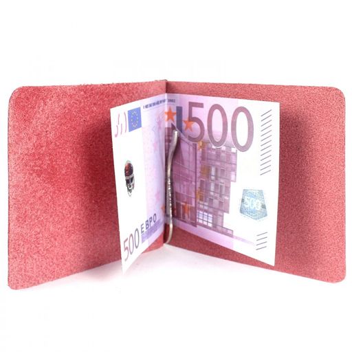 Зажим для купюр Premier-Z-1 (зажим-скрепка) натуральная кожа красный крокодил (115) 212641  фото 3