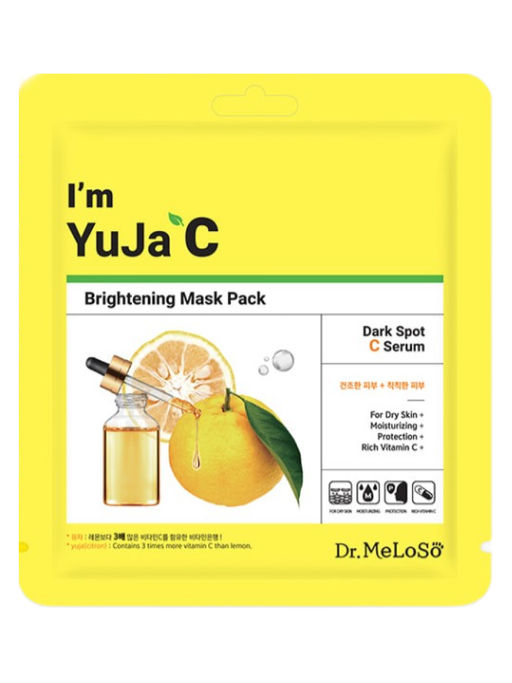 Dr.MeLoSo Тканевая маска для лица с витамином C / Im Yuja C Brightening Mask, 25 мл