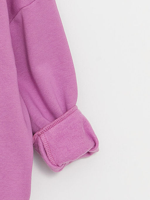 Bask?l? Uzun Kollu K?z ?ocuk Hoodie - Waikiki фото 3