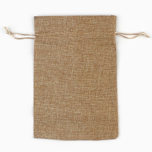 Цена за 5 шт. Мешочек новогодний подарочный с термонаклейкой Счастливых мгновений, 16?24 см 1.5 см