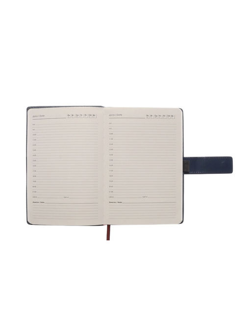 Ежедневник недатированный формат А5, с хлястиком, 112 листов, линия, пвх, синий - Simaland фото 9