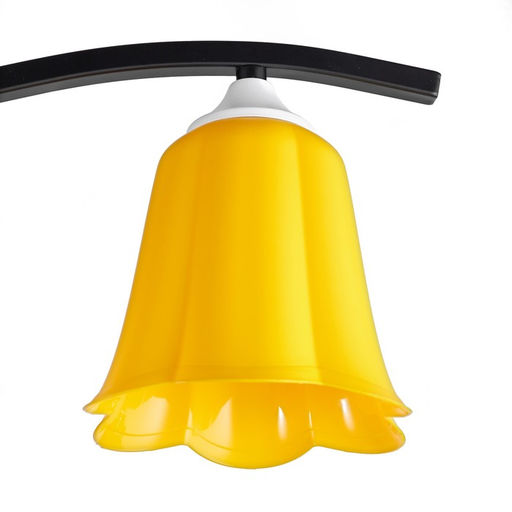 Цена за 2 шт. Плафон универсальный "Цветок"  Е14/Е27 желтый 14х14х13см