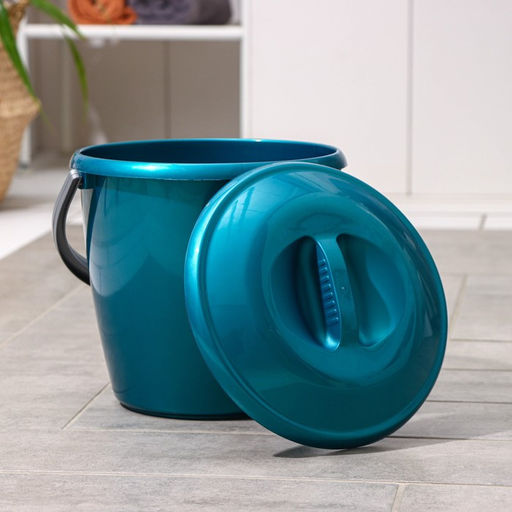 Ведро с крышкой «Удачное», 7 л, пластик, МИКС