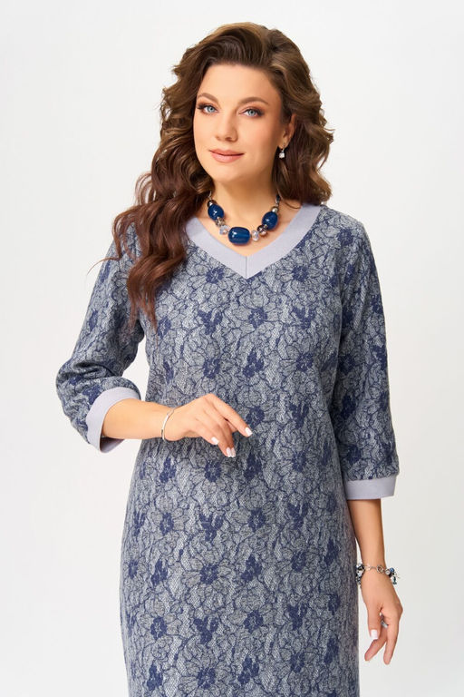 Платье FITA 5091 серо-синий