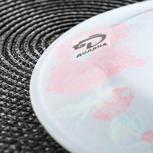 Тарелка стеклянная десертная Доляна Пионы, d=20 см фото 3