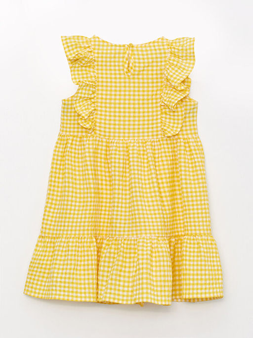 Bisiklet Yaka Ekose K?z ?ocuk Elbise ve Toka - Waikiki фото 2