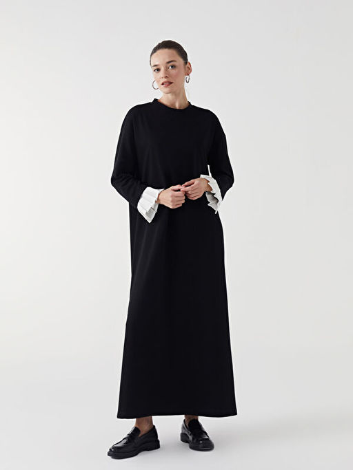 Bisiklet Yaka Elbise