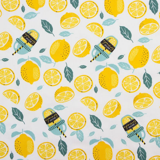 Шторы для кухни Этель Лимонад 149х180 см - 2 шт, подхваты - 2 шт, 80% хл, 20% пэ  фото 4