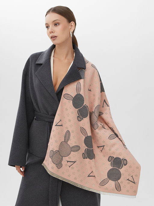 в составе ШЕРСТЬ и КАШЕМИР Большой, мягкий, теплый двусторонний палантин - Tantino фото 4