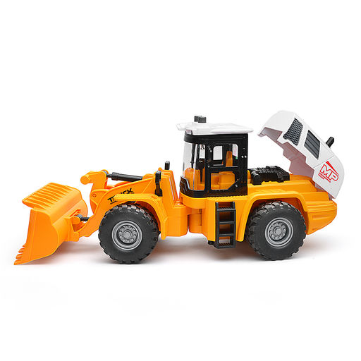 Бульдозер "Строитель" (свет, звук) в коробке (желтый)