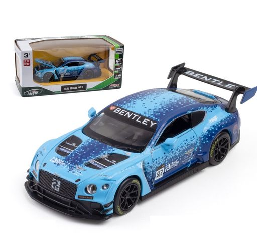 Модель мет. "Bentley Continental GT3" 1:32 инерц. св,звук. откр. дв. и кап. в ассор.арт.664998/71373