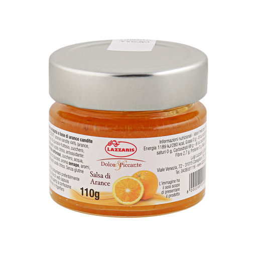 Соус Lazzaris фруктовый сладко-пикантный из апельсинов 110 г, стекло, Италия