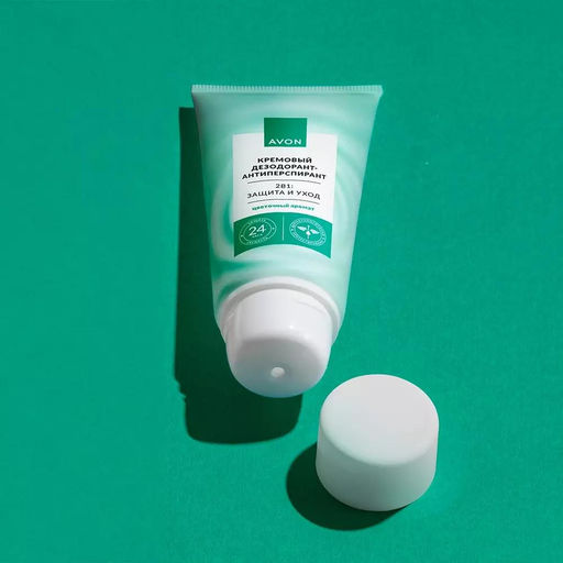 Кремовый дезодорант-антиперспирант 2 в 1: защита и уход. Цветочный аромат, 50 мл